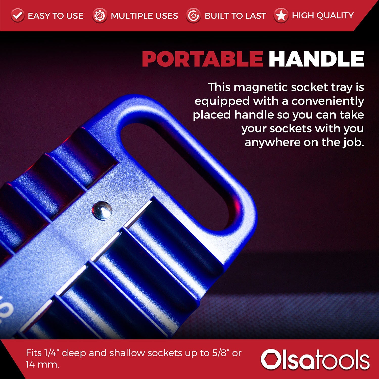 Magnetic Portable Socket Organizer Tray