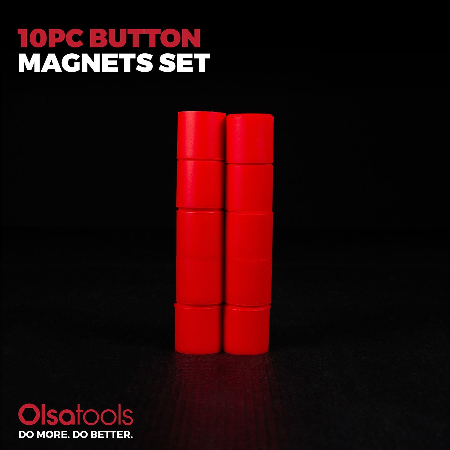 Magnetic Buttons 10pc Set - Strong Silicone Non-Scratch Magnets