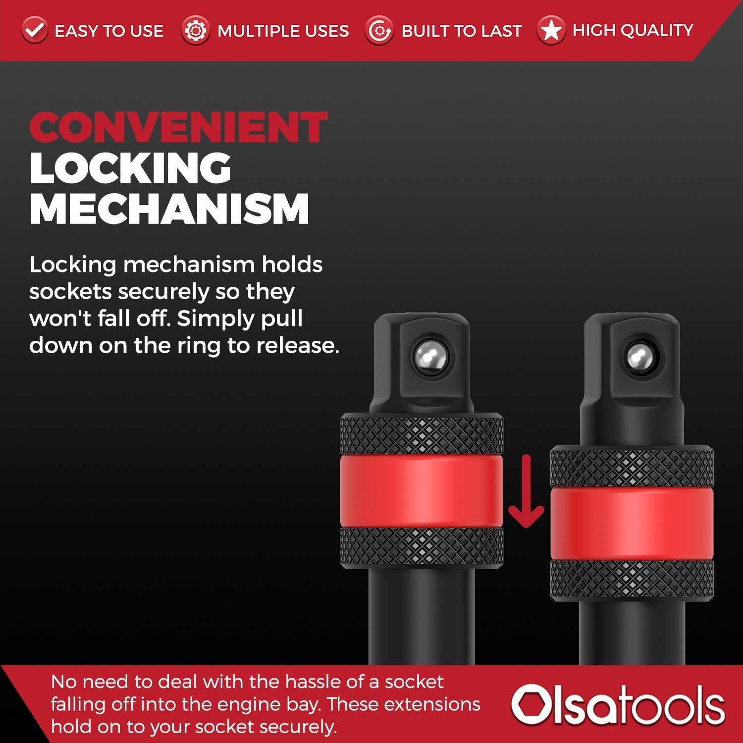 Locking Impact Socket Extension