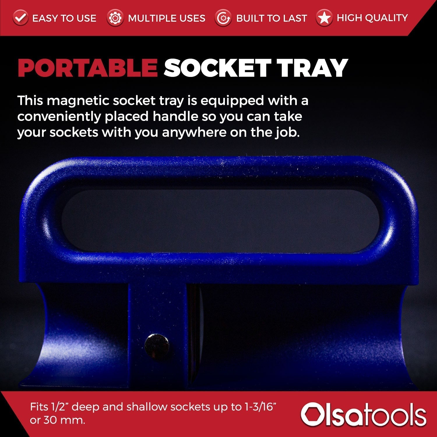 Magnetic Portable Socket Organizer Tray