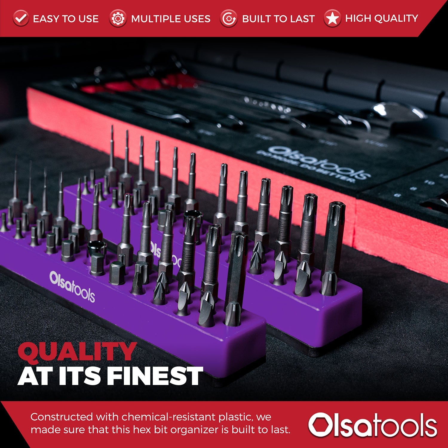 Magnetic Hex 1/4" Bit Organizer