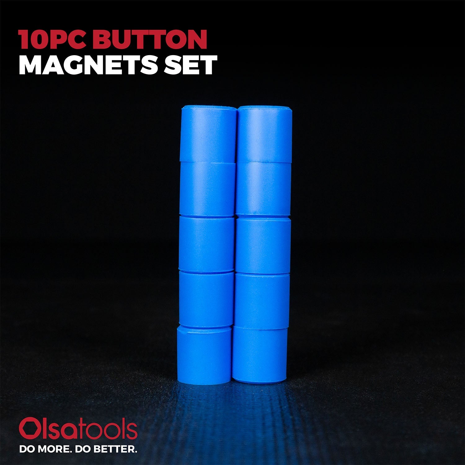 Magnetic Buttons 10pc Set - Strong Silicone Non-Scratch Magnets