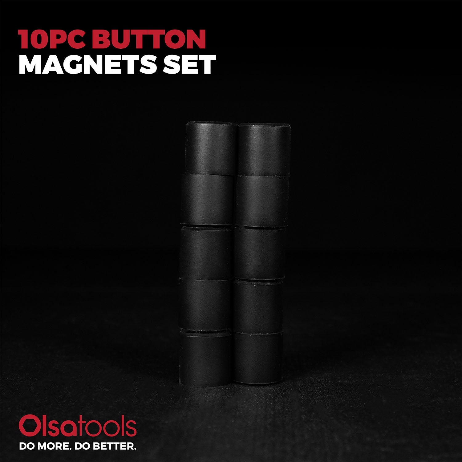 Magnetic Buttons 10pc Set - Strong Silicone Non-Scratch Magnets