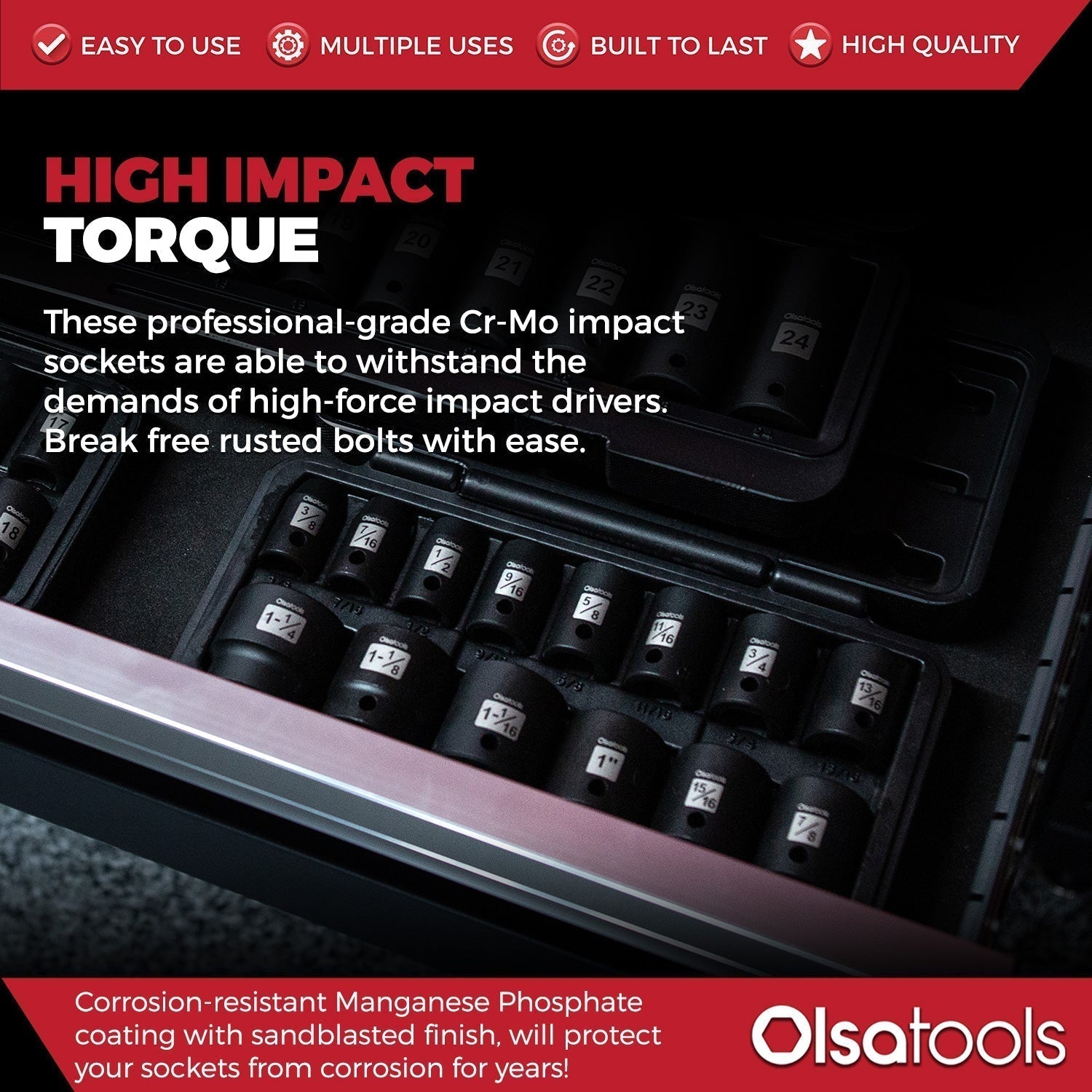 Cr-Mo Impact Sockets