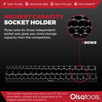 3-Row Magnetic Socket Holder