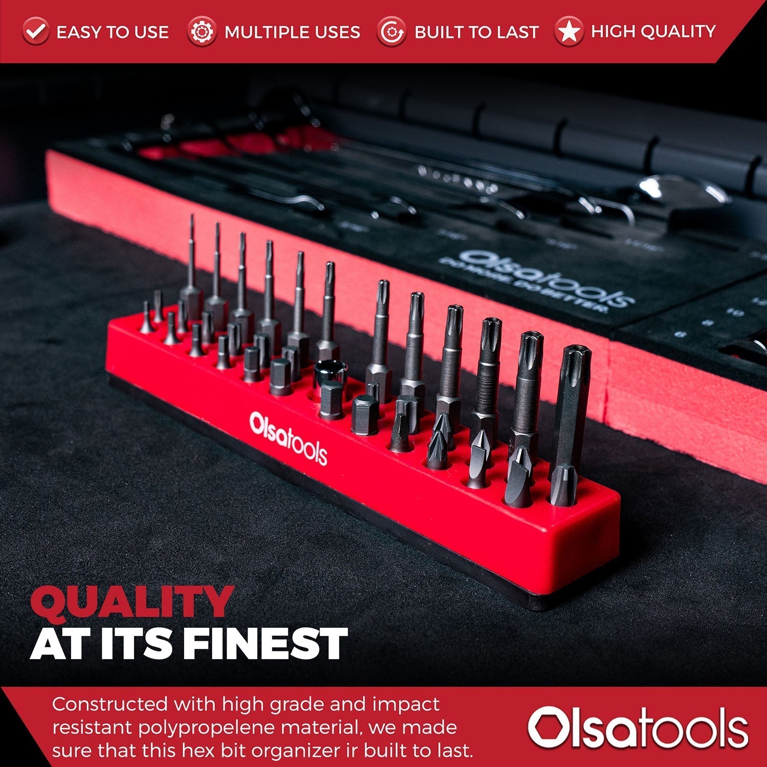 Magnetic Hex 1/4" Bit Organizer