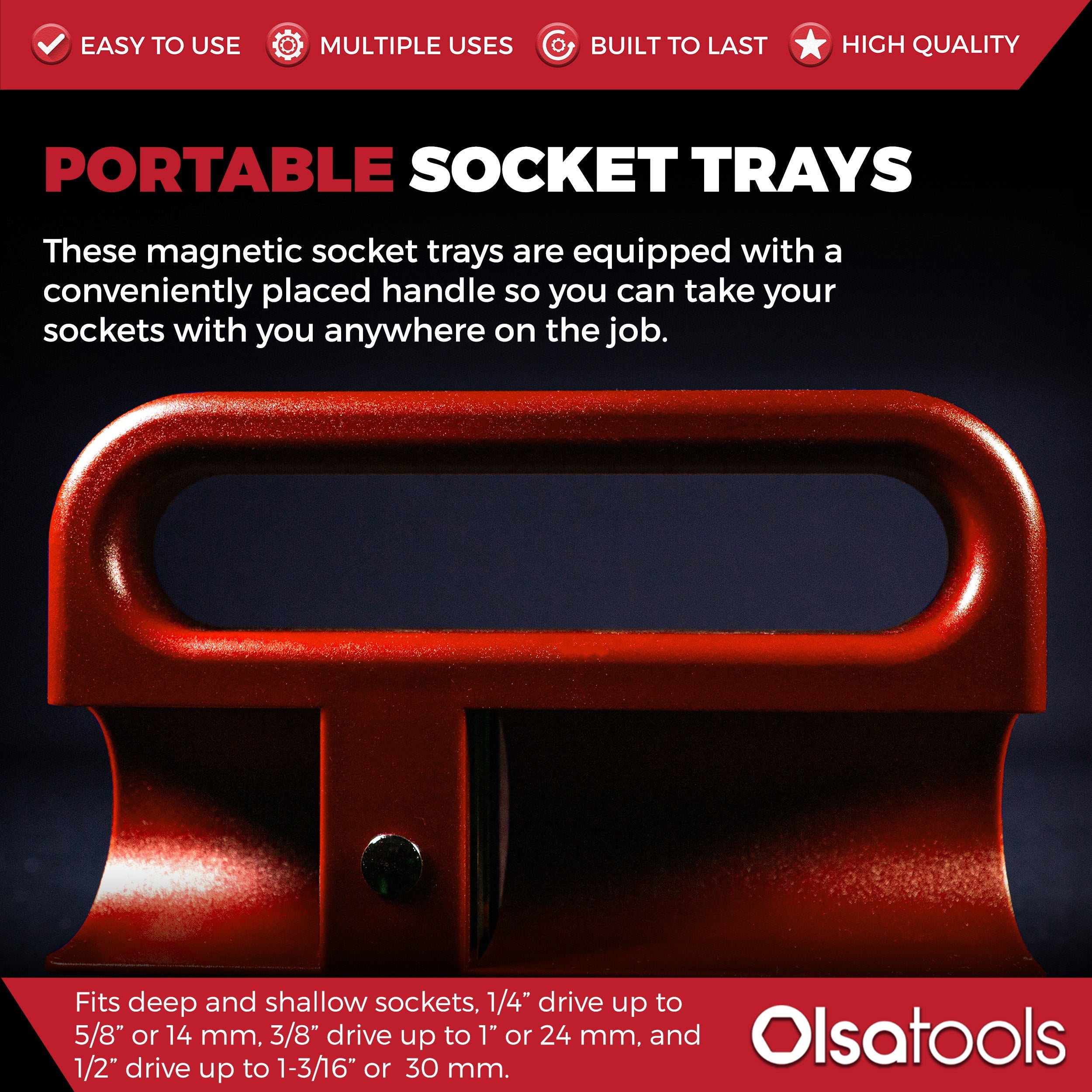 Magnetic Portable Socket Organizer Tray