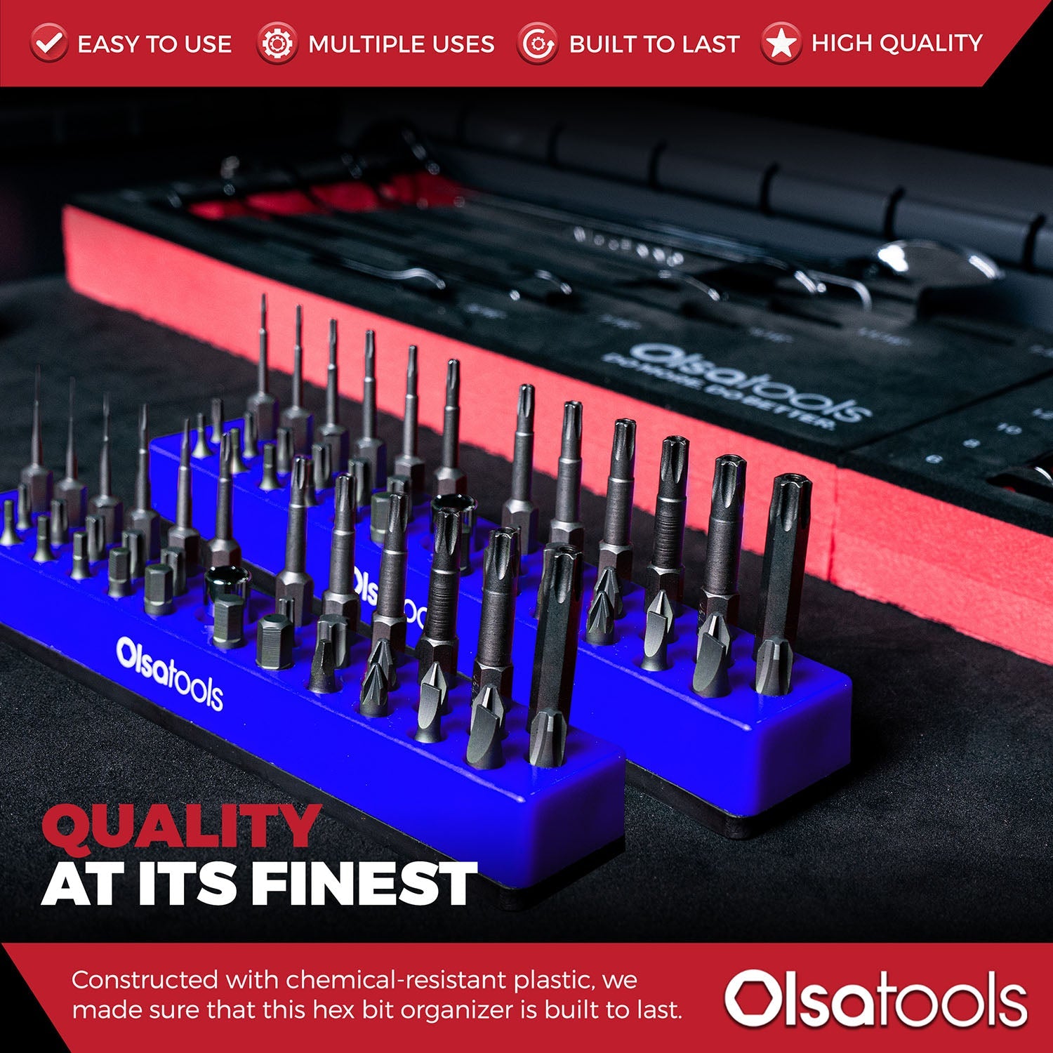 Magnetic Hex 1/4" Bit Organizer