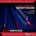 Aluminum Socket Organizer Rails with Locking End Caps