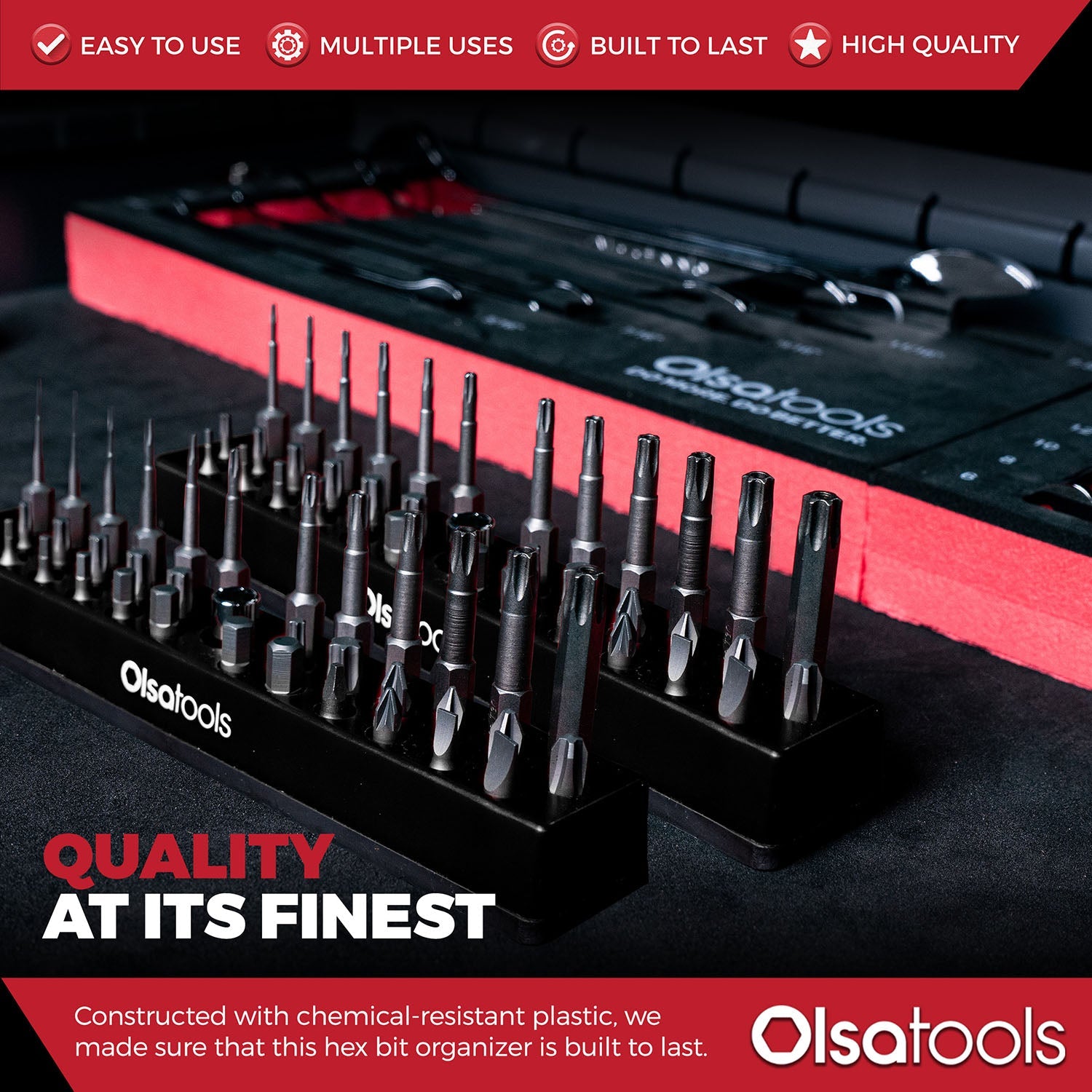 Magnetic Hex 1/4" Bit Organizer