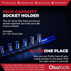 Aluminum Socket Organizer Rails With Rubber End Caps