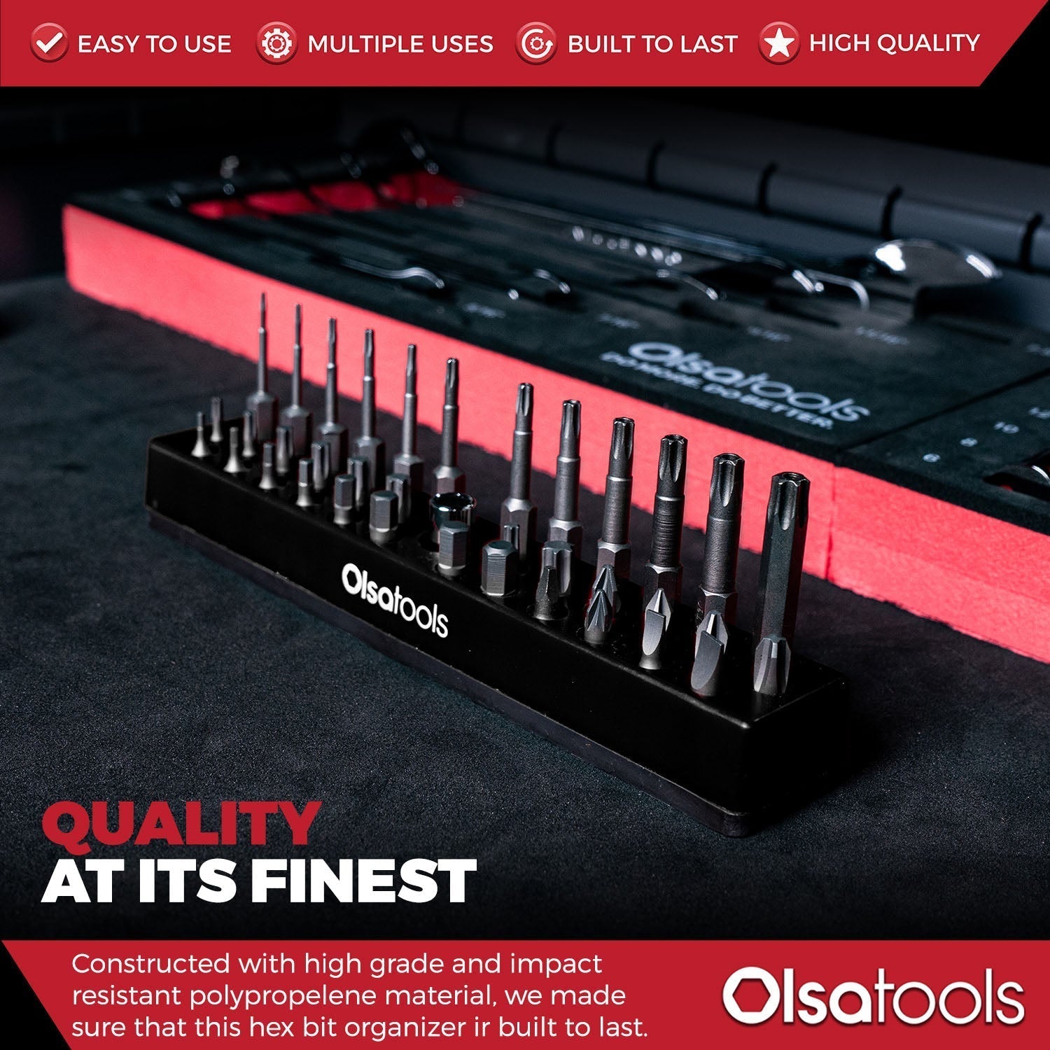 Magnetic Hex 1/4" Bit Organizer