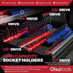 2-Row Magnetic Socket Holders