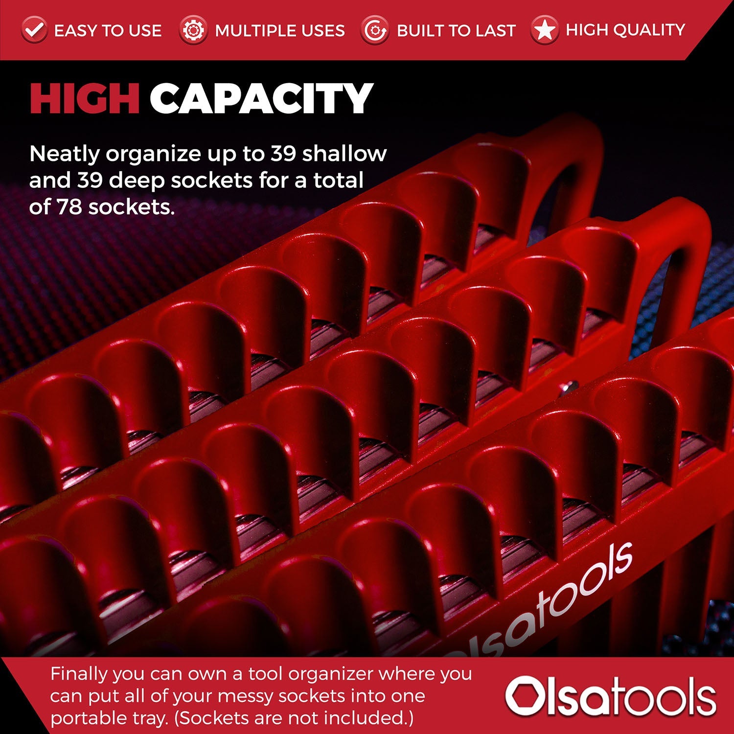 Magnetic Portable Socket Organizer Tray