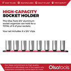 Aluminum Socket Organizer Rails With Rubber End Caps