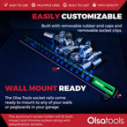 Aluminum Socket Organizer Rails With Rubber End Caps