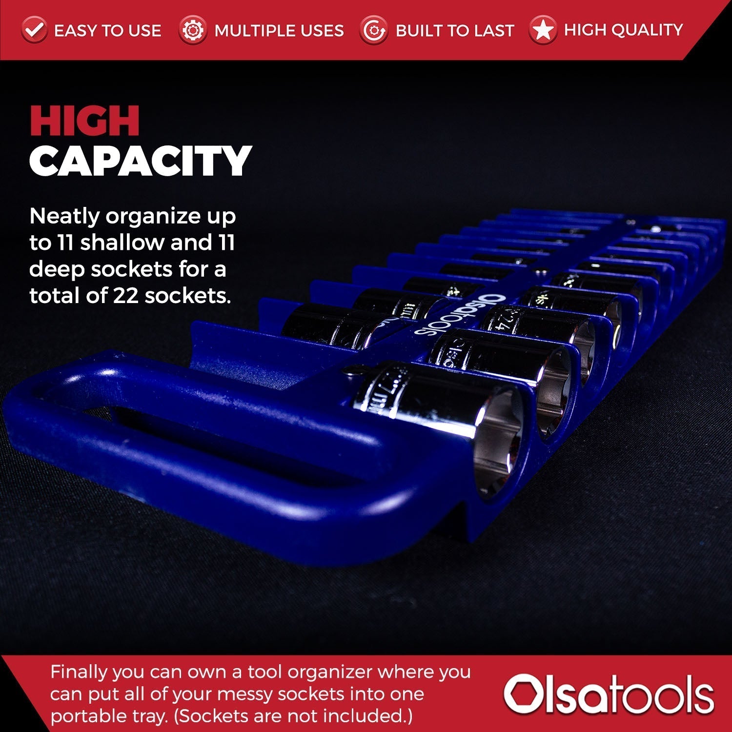 Magnetic Portable Socket Organizer Tray