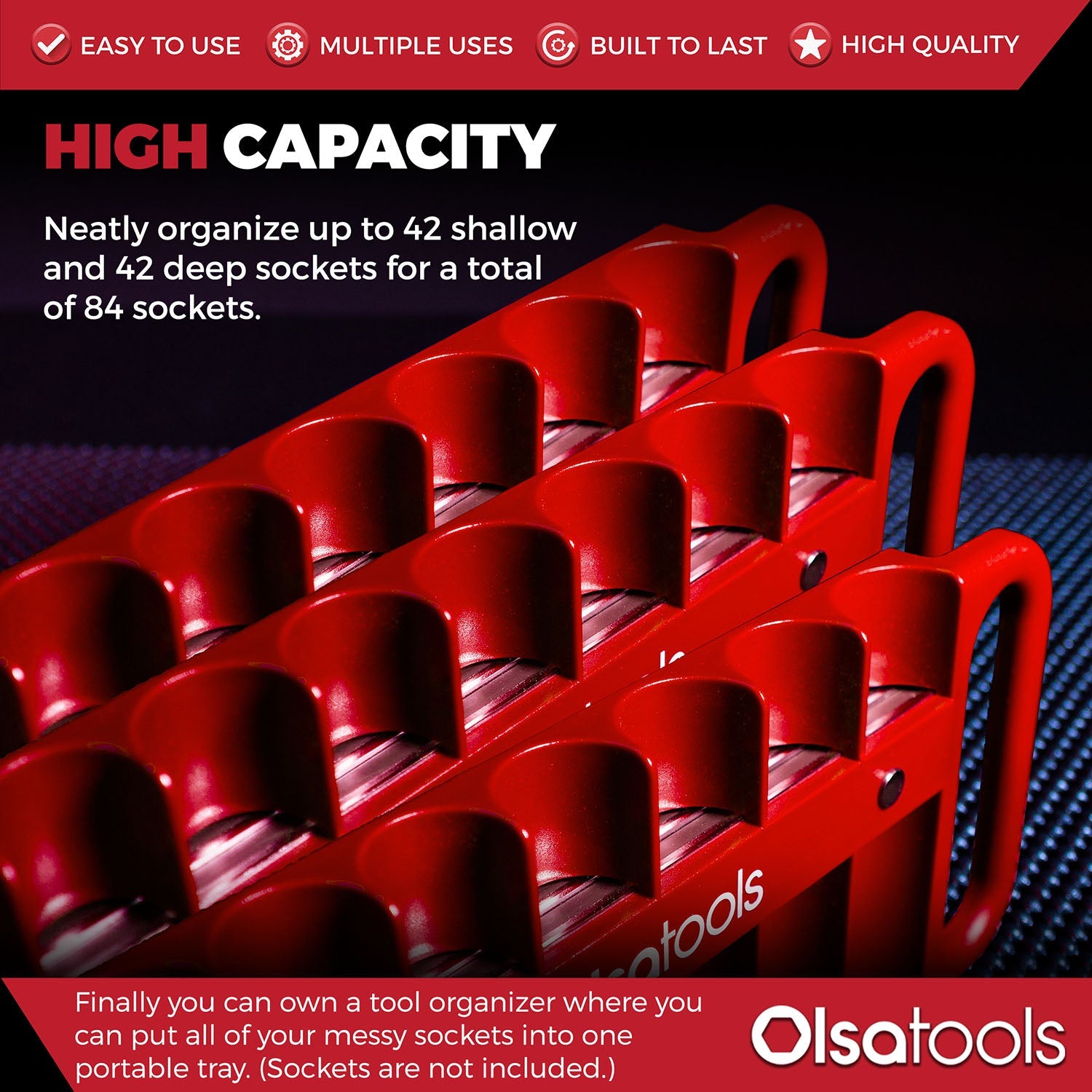 Magnetic Portable Socket Organizer Tray