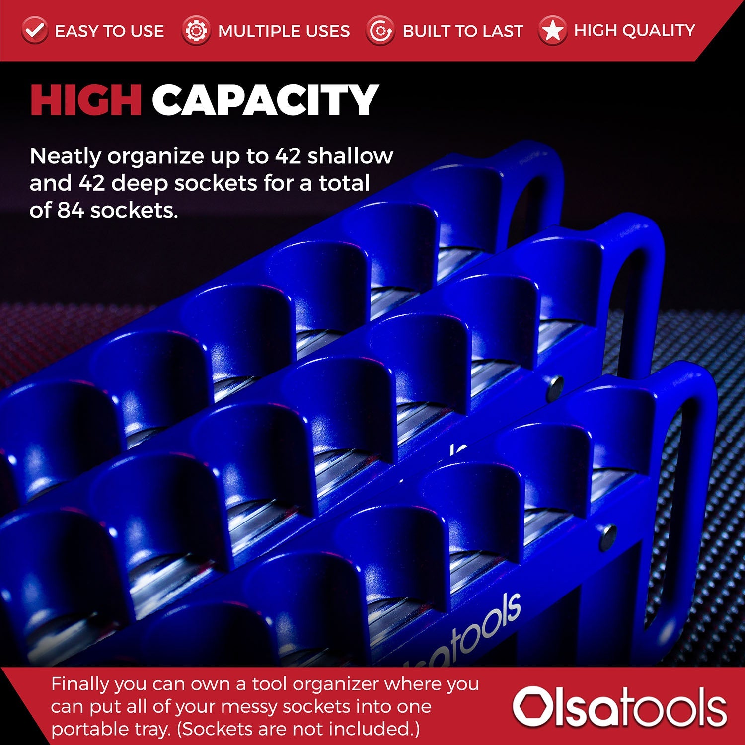 Magnetic Portable Socket Organizer Tray
