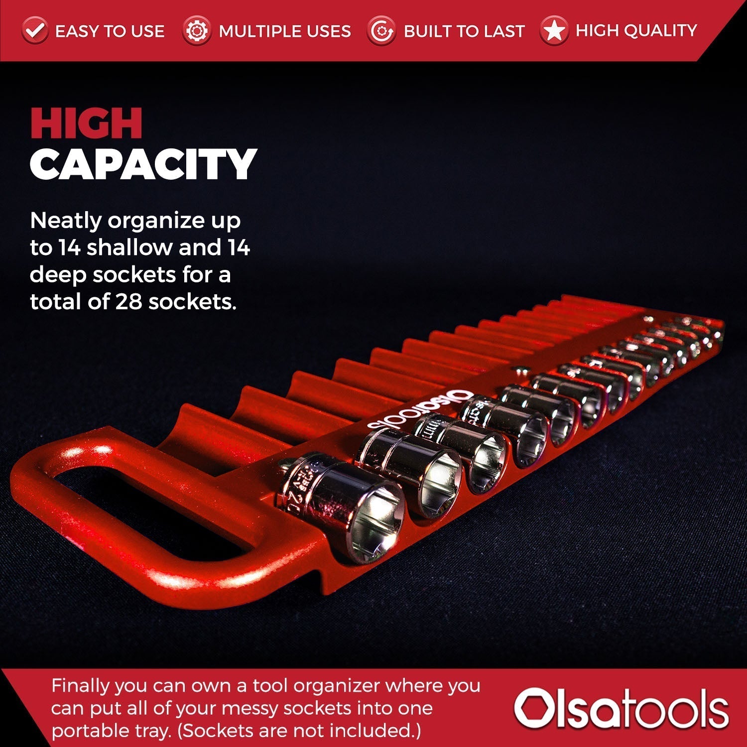 Magnetic Portable Socket Organizer Tray