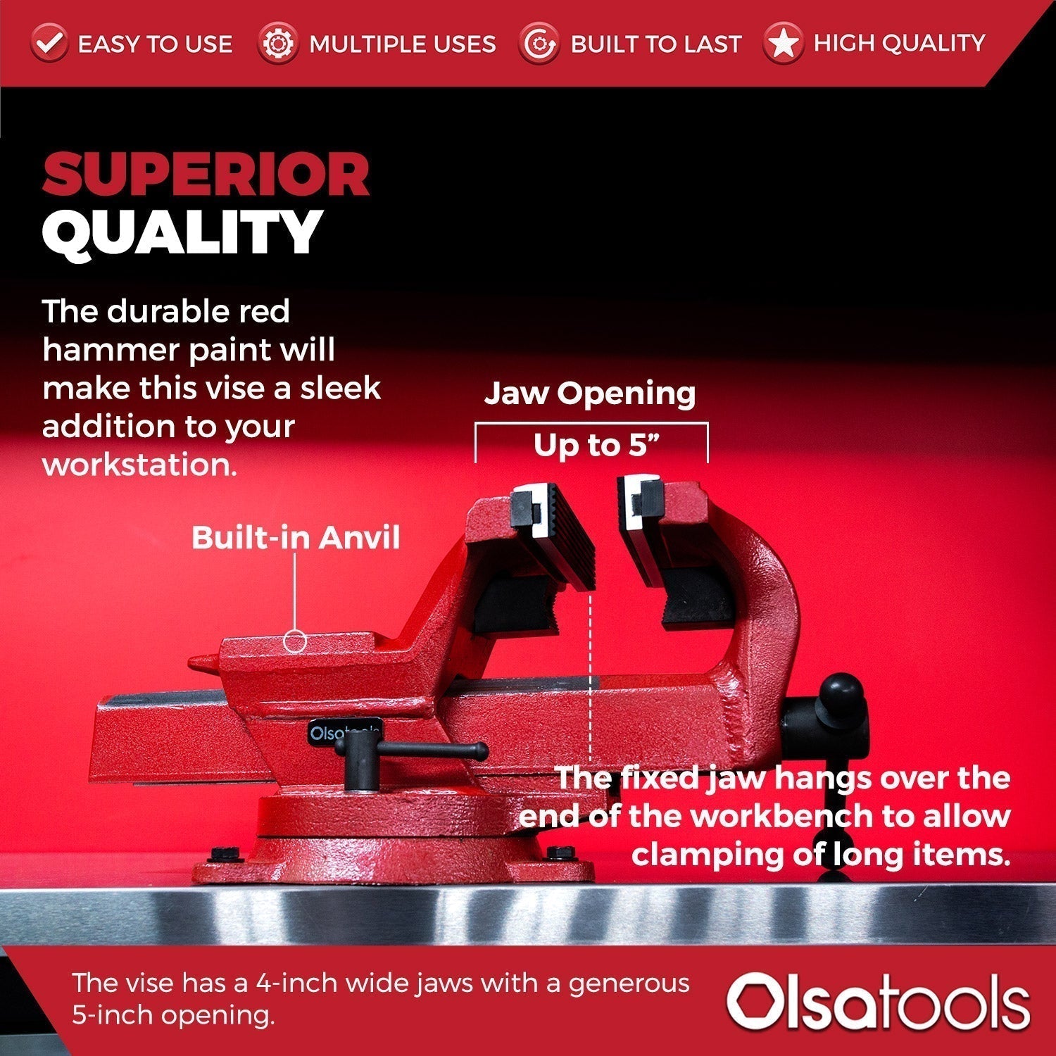 Bench Vises | 360° Swivel Base | Forged Steel