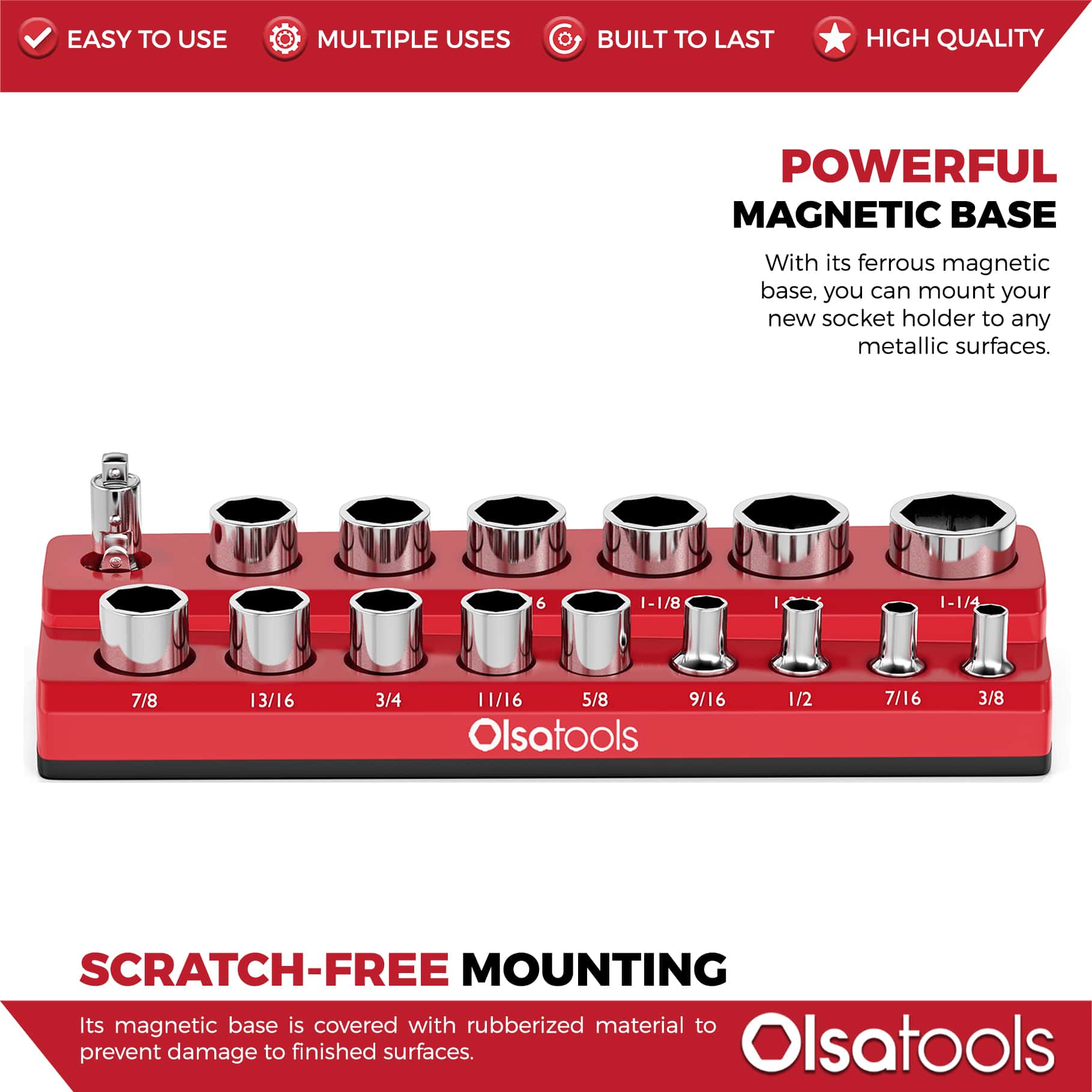 2-Row Magnetic Socket Holders