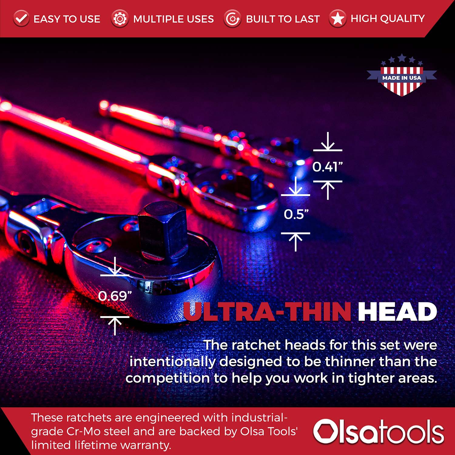 Flex Head Ratchet - 90 Tooth