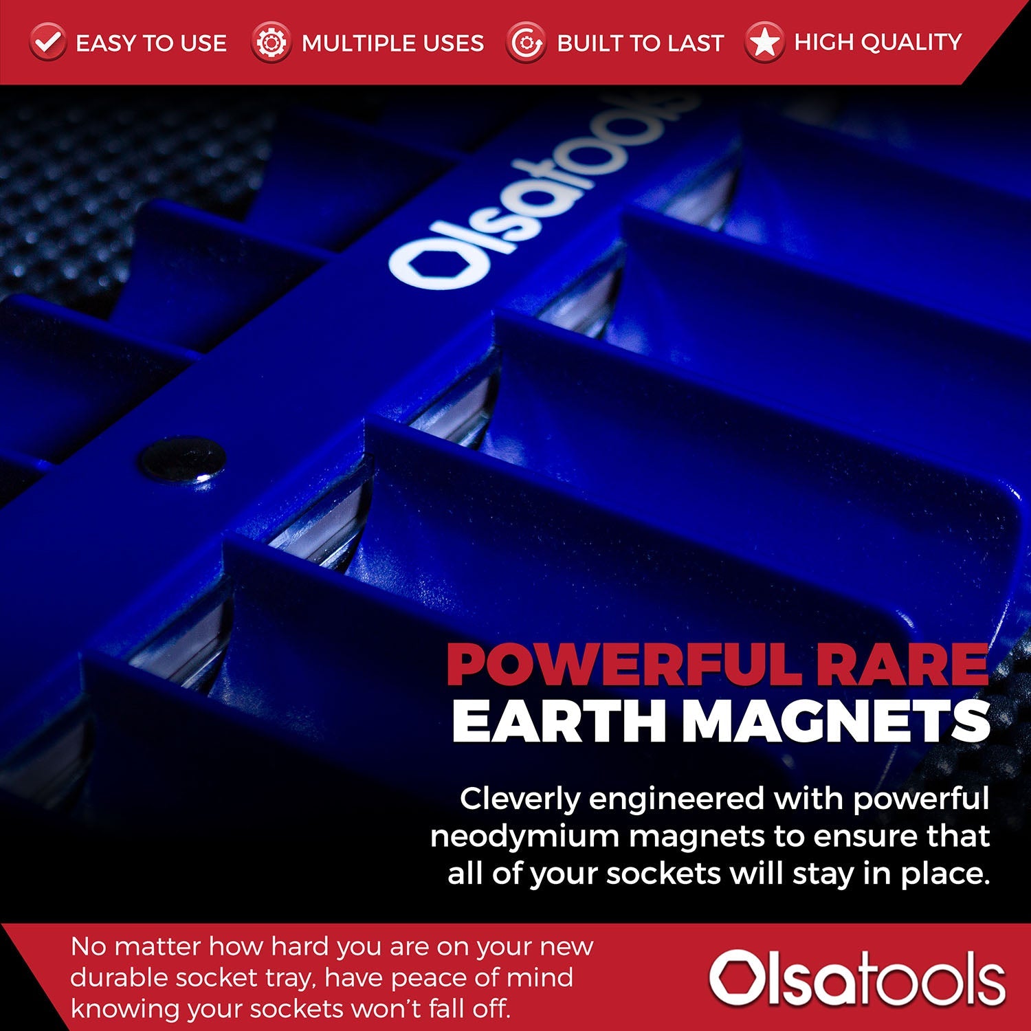 Magnetic Portable Socket Organizer Tray