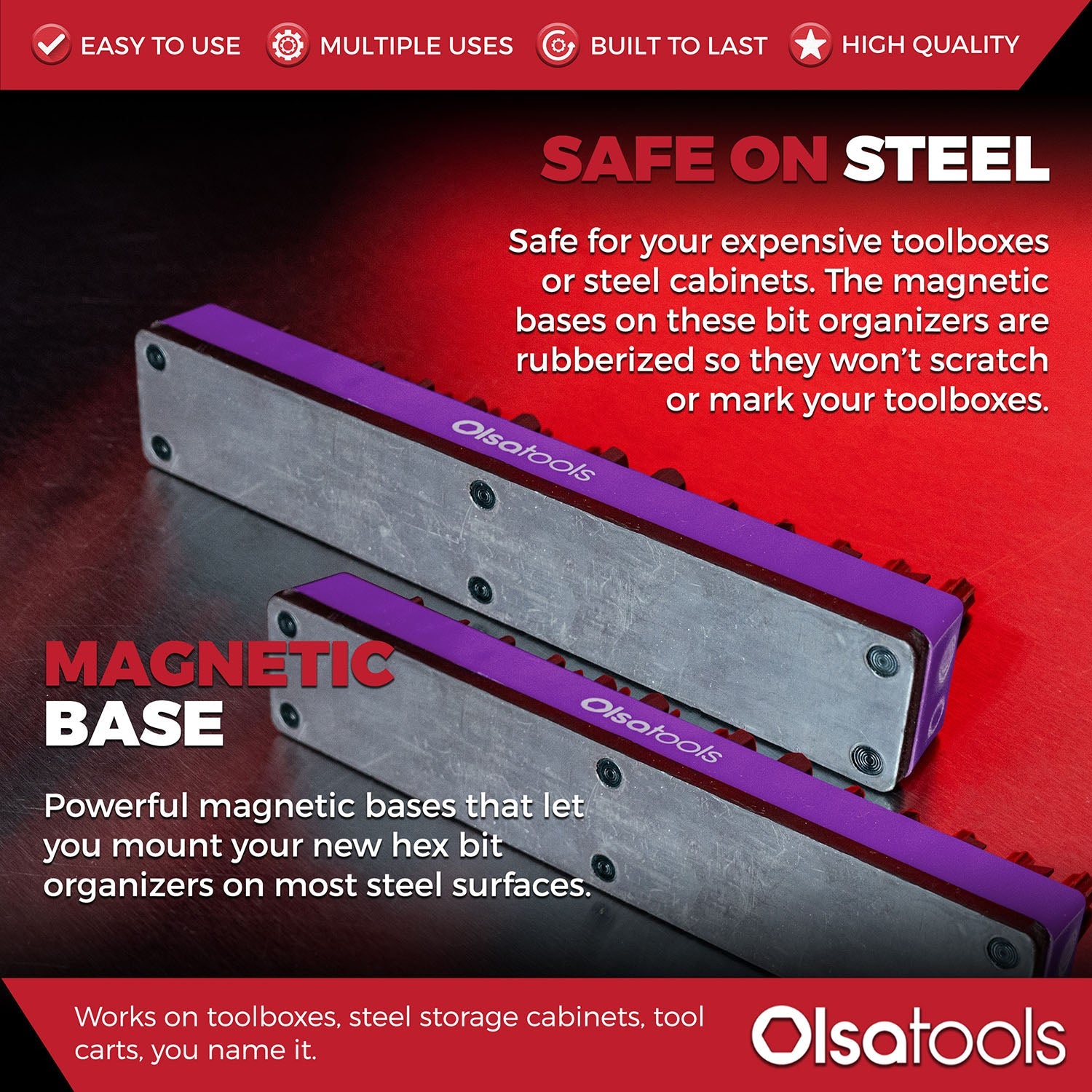 Magnetic Hex 1/4" Bit Organizer