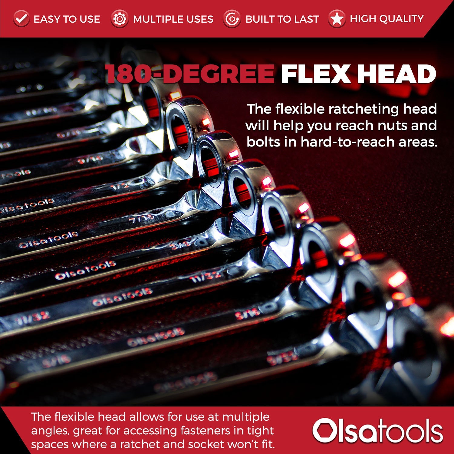 Ratcheting Wrench Set with Magnetic Wrench Organizer