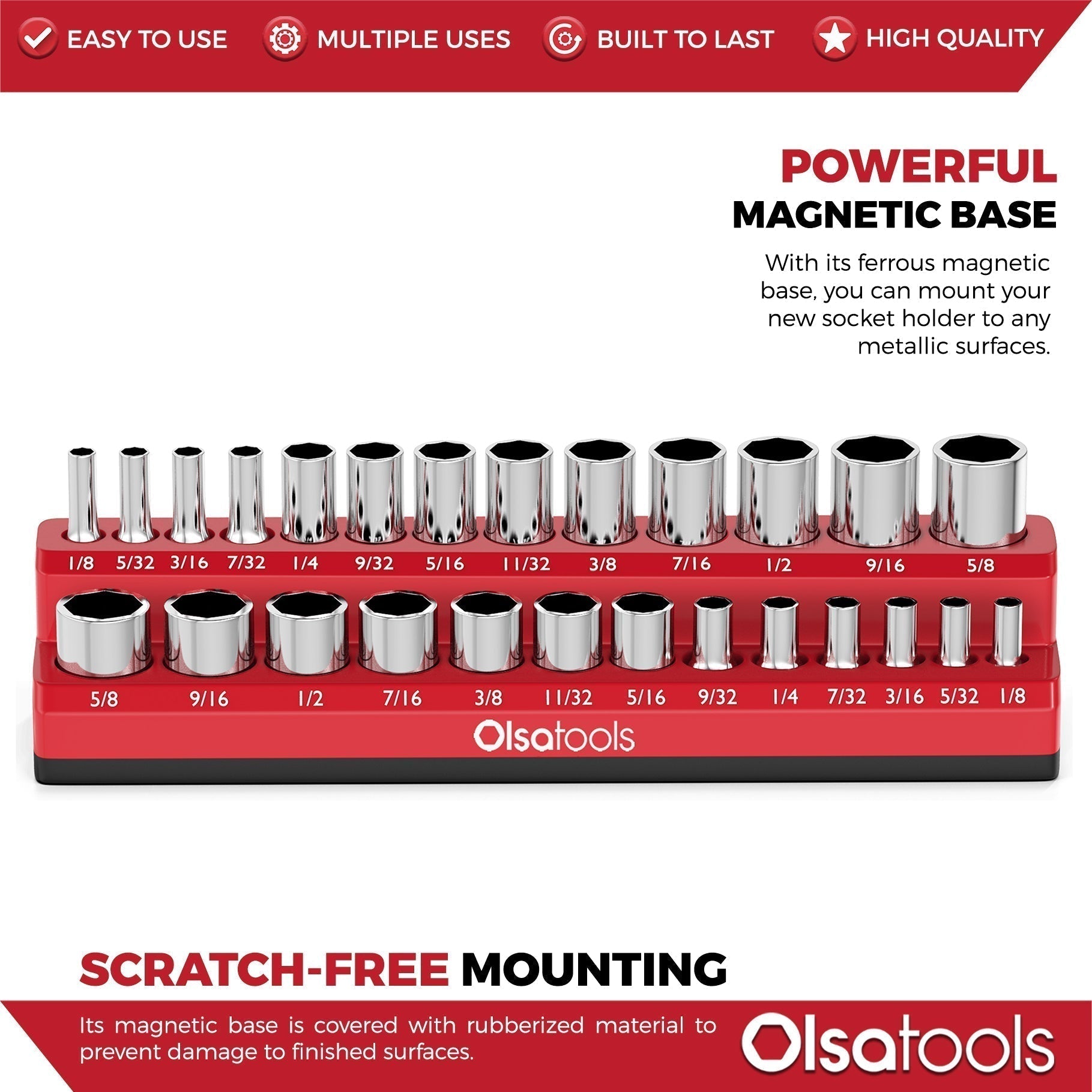 2-Row Magnetic Socket Holders