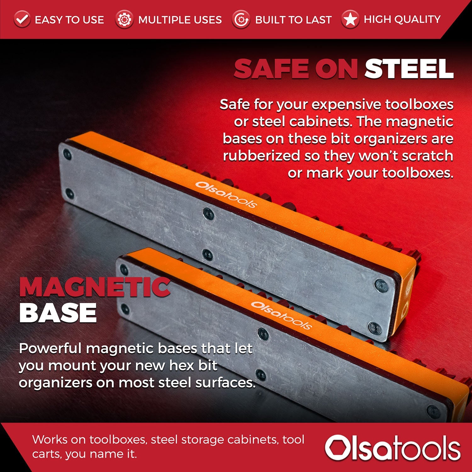 Magnetic Hex 1/4" Bit Organizer