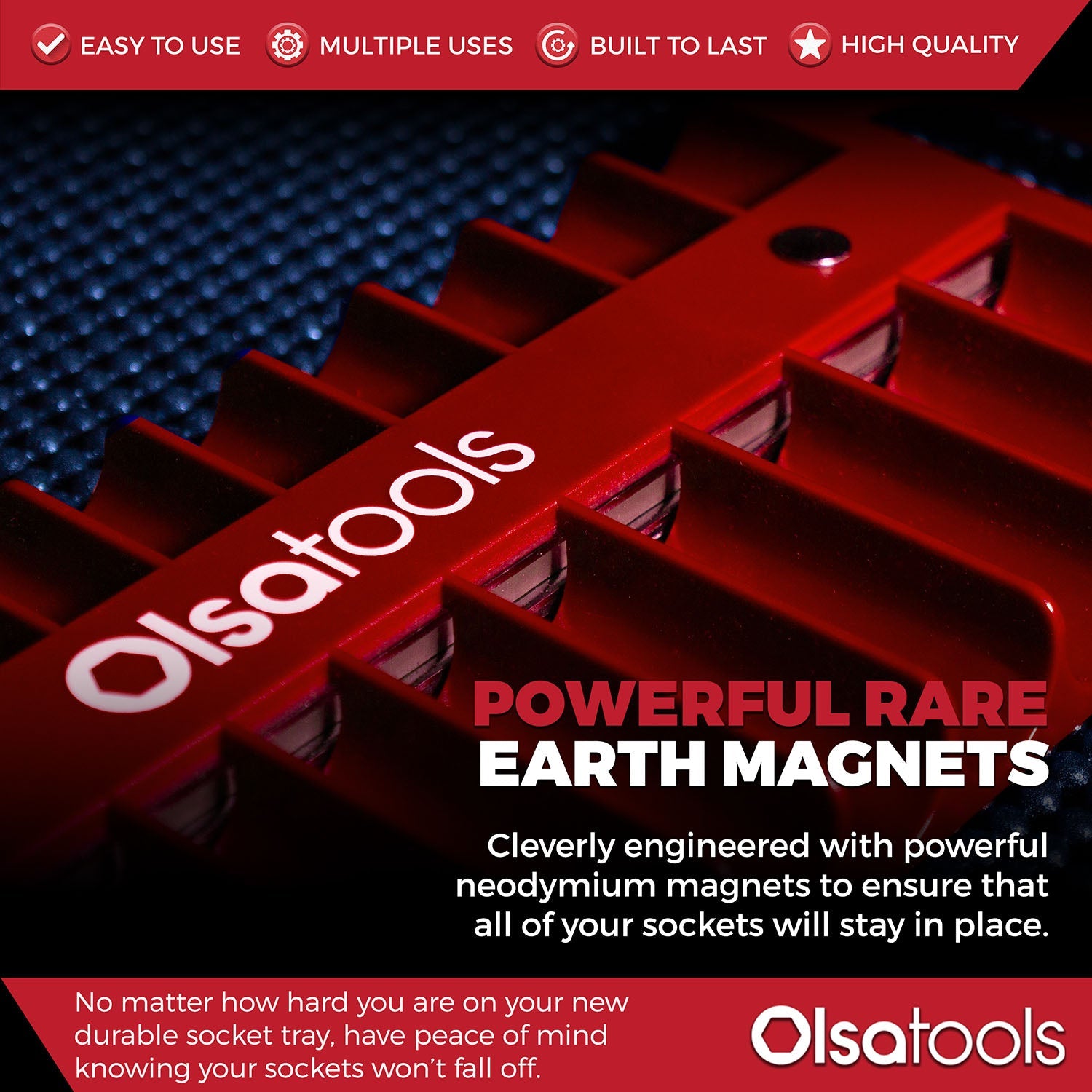 Magnetic Portable Socket Organizer Tray