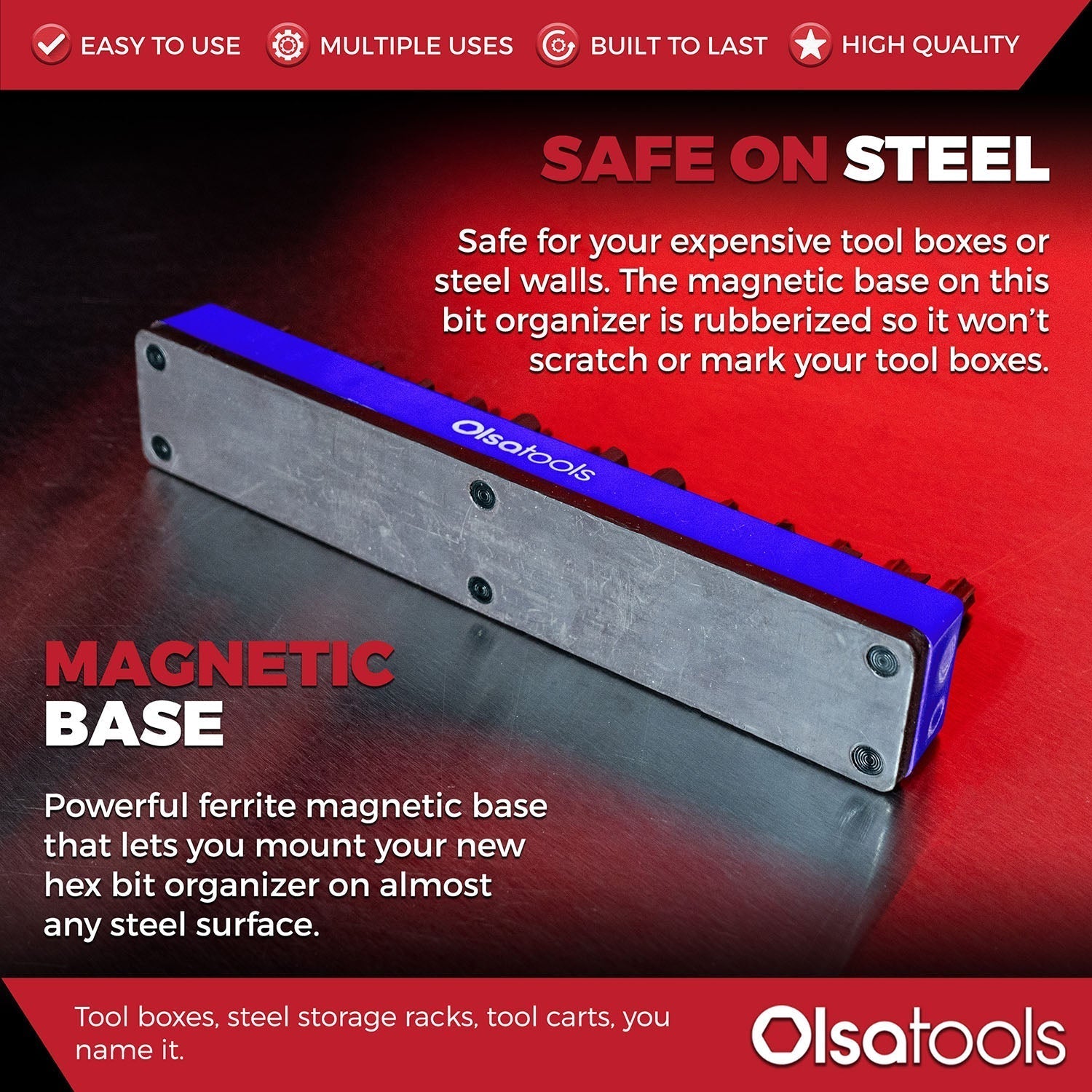 Magnetic Hex 1/4" Bit Organizer