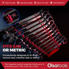 Magnetic Metal Wrench Organizer