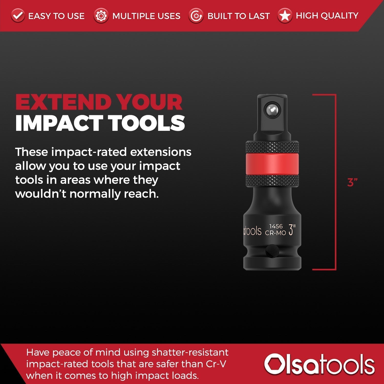Locking Impact Socket Extension