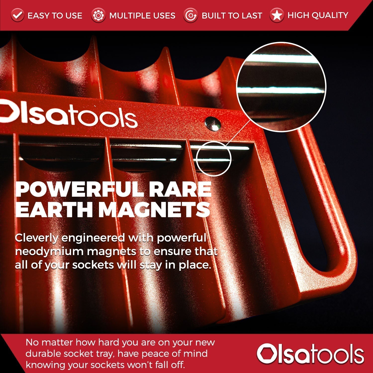 Magnetic Portable Socket Organizer Tray