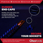 Aluminum Socket Organizer Rails With Rubber End Caps