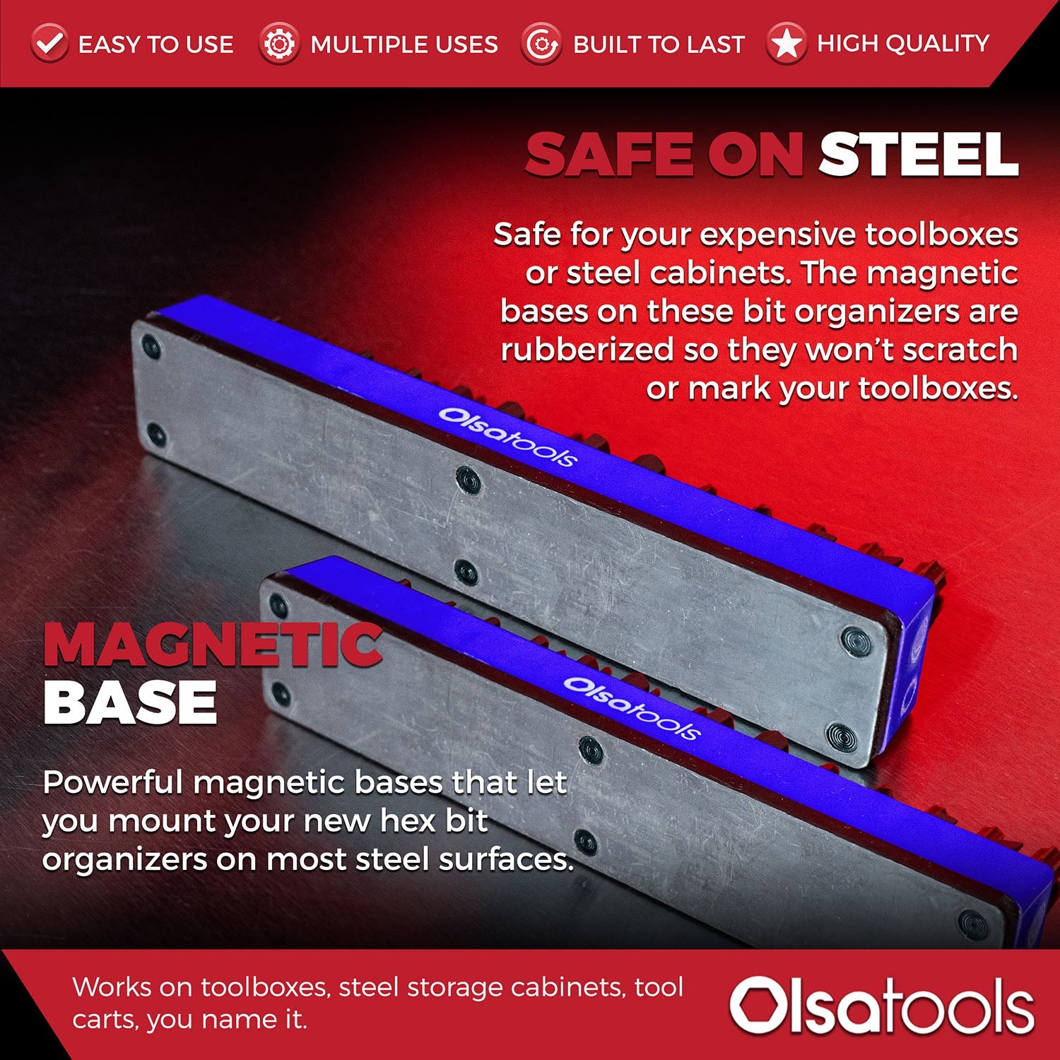 Magnetic Hex 1/4" Bit Organizer