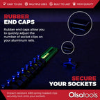Aluminum Socket Organizer Rails With Rubber End Caps