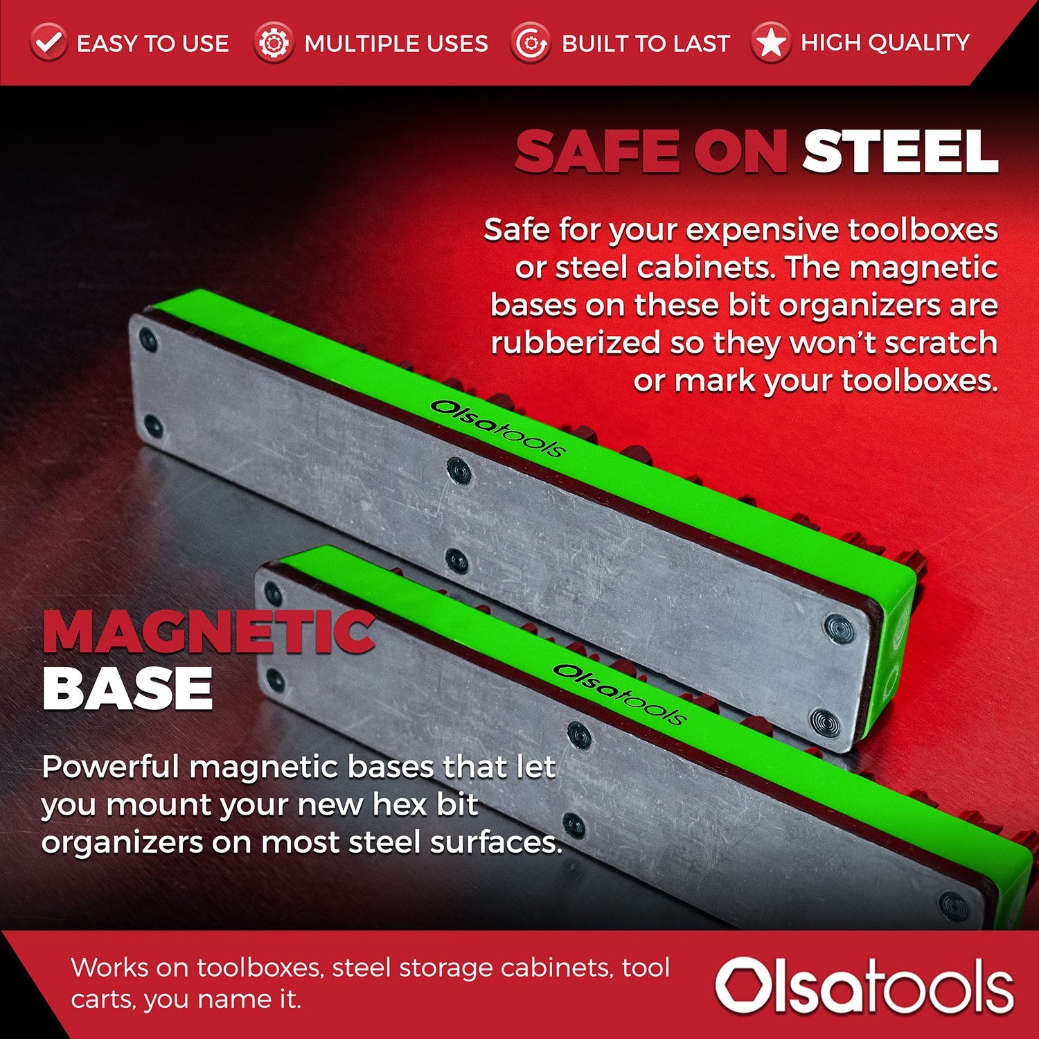 Magnetic Hex 1/4" Bit Organizer