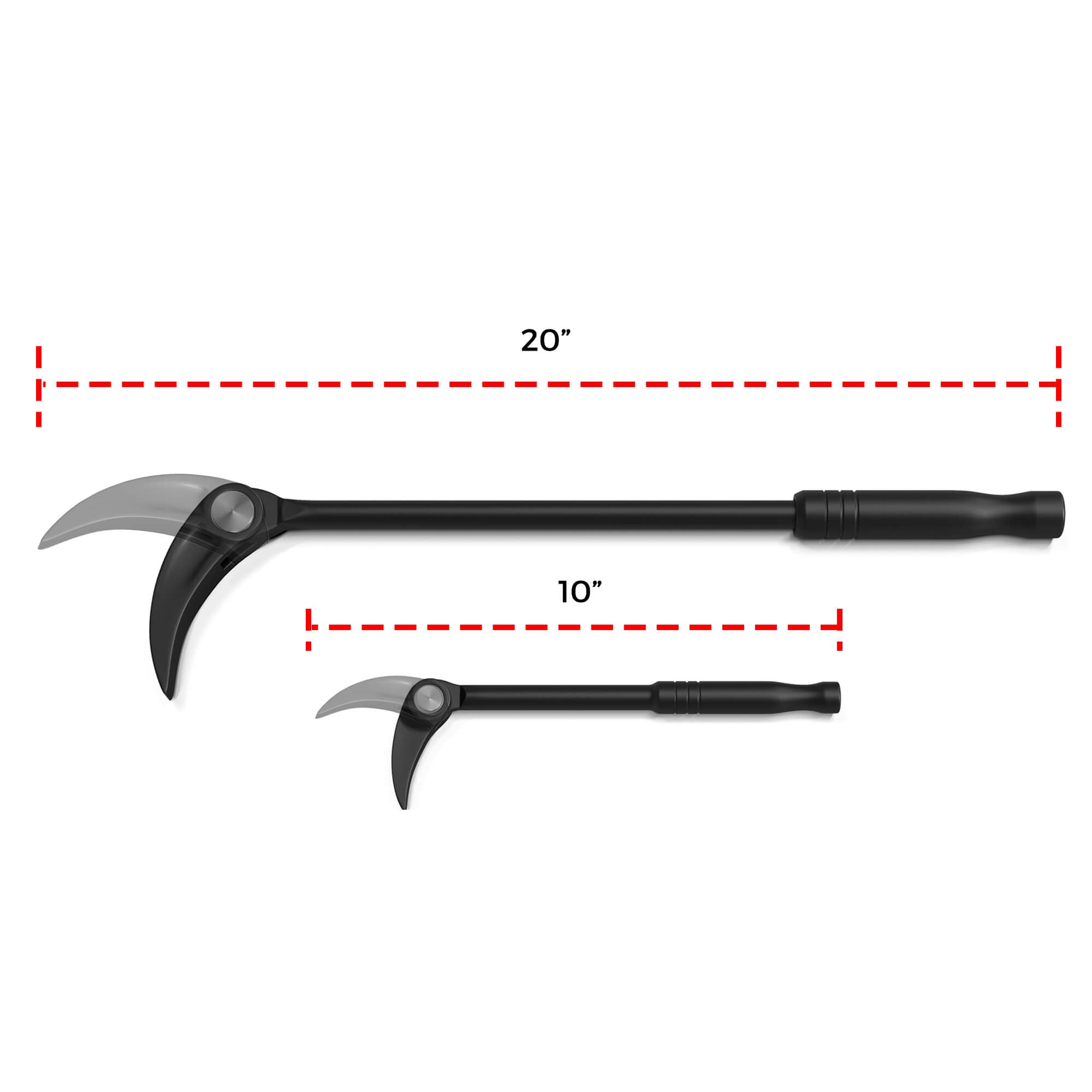 Indexing Pry Bar Set (2pc) | Heavy Duty 10" and 20" Long Pry Bars