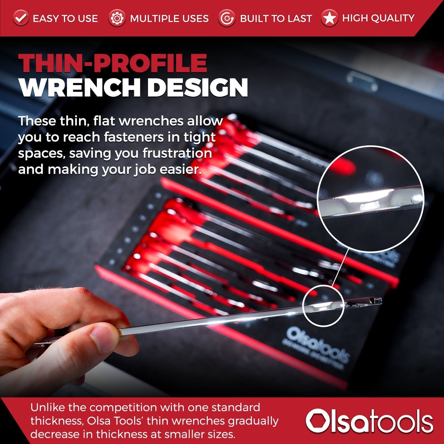 Slim Profile Wrench Set