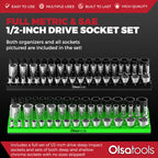 3-Row Magnetic Socket Holder + Chrome and Impact Sockets