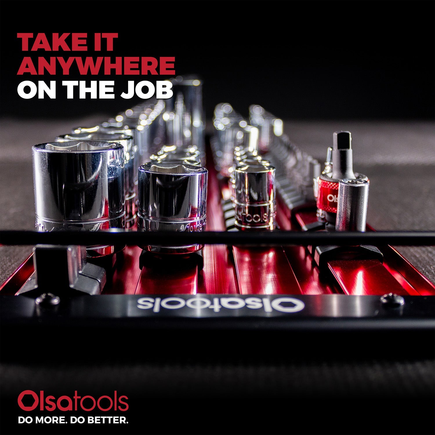 90-Slot Portable Aluminum Socket Tray