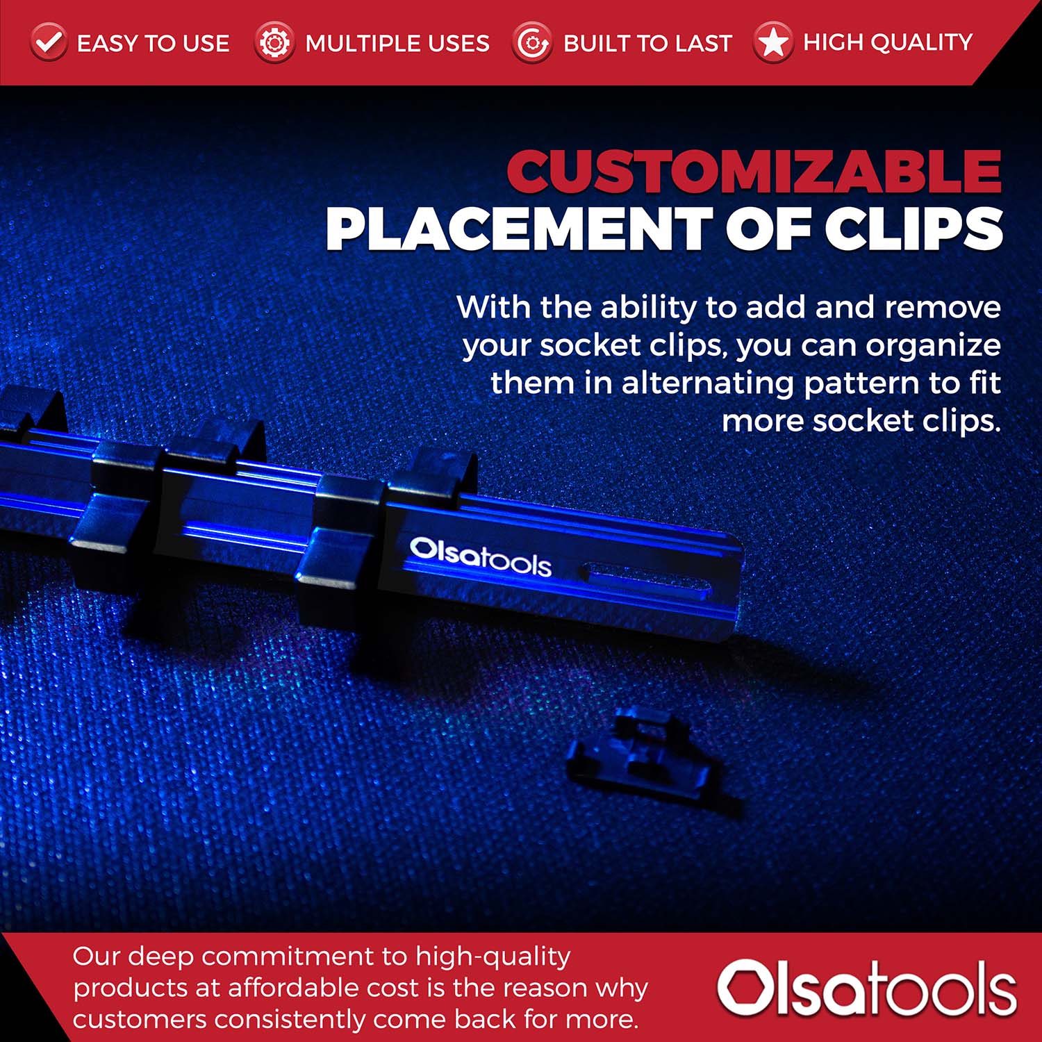 Aluminum Socket Organizer Rails with Locking End Caps