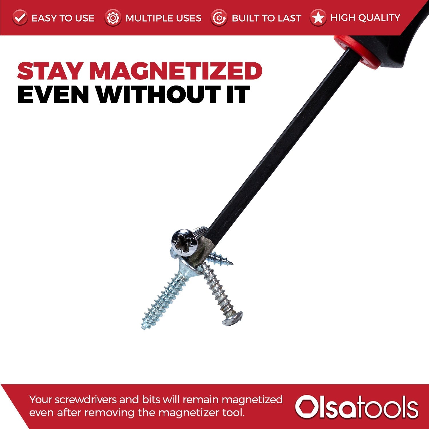 Bit Magnetizer Ring and Demagnetizer Screwdriver Bit Drive Holder