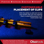 Aluminum Socket Organizer Rails With Rubber End Caps