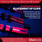 Aluminum Socket Organizer Rails With Rubber End Caps