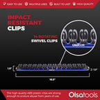 Wall Mount Wrench Organizer With Rotating Clips